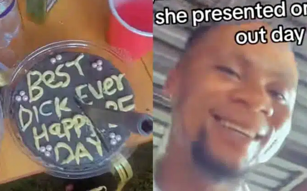 Lady goes viral for inscribing “best dick ever” on boyfriend’s sign-out cake
