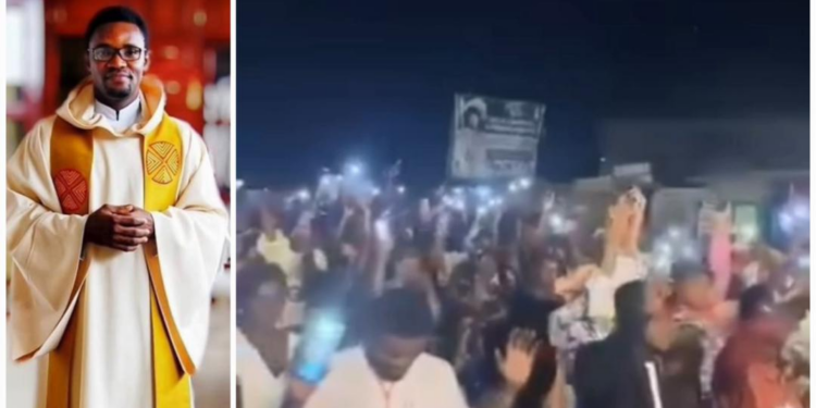 Try to get sense – Catholic Priest reacts to trending video of a pastor praying for credit alerts to enter the phones of his members during a night vigil