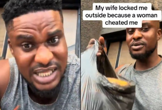 Man laments as wife locks him outside after plantain seller cheated him