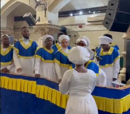 Outrage as church choir performs Burna Boy’s ‘Lambo’ freestyle