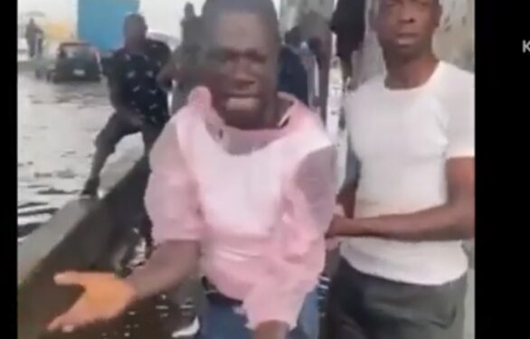 Miscreants Arrested For Collecting ₦100 From People To Use Makeshift To Cross (Video)