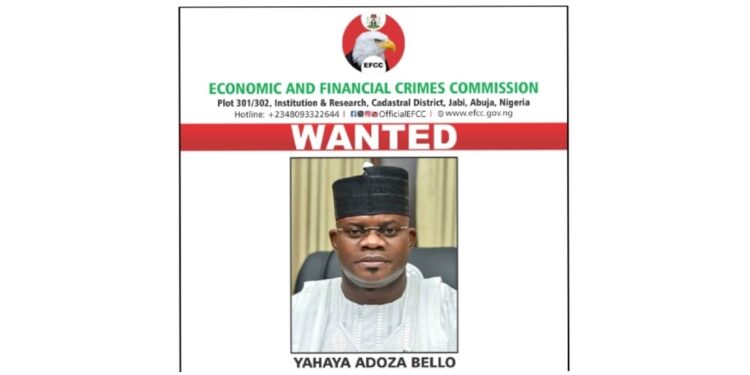 Yahaya Bello Remains Wanted; SSS, Police Should Help Us Capture Him – EFCC