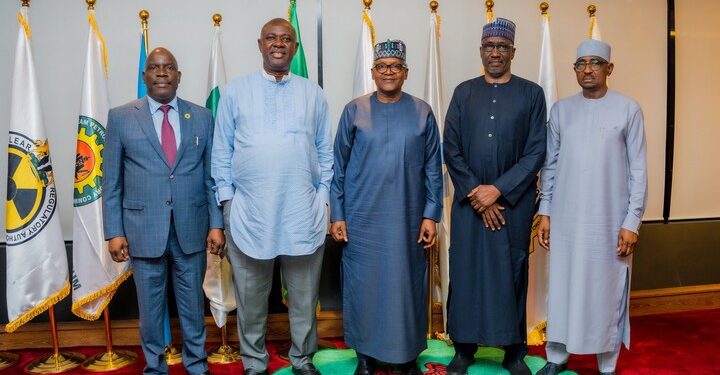 Minister Of State For Petroleum, Lokpobiri In A Meeting With Dangote & NNPC (Photos)