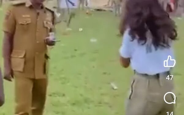 NDLEA Officer proposes to his corper girlfriend (Video)