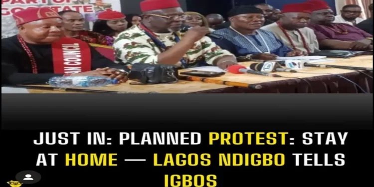 Planned Protest: Stay At Home — Lagos Ndigbo Tells Igbos