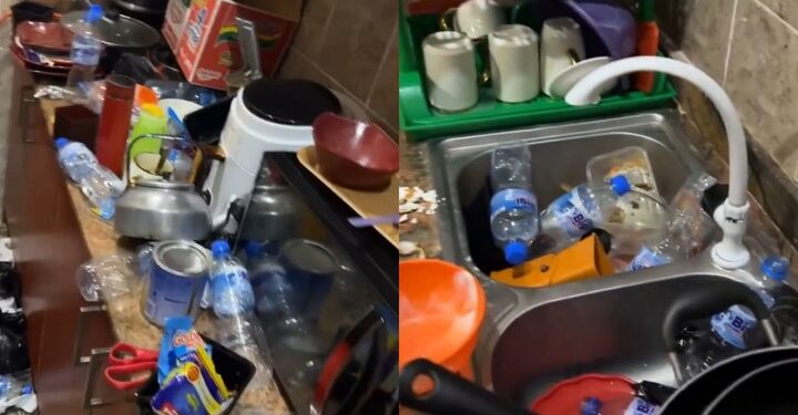 Nigeria Man Slams His Wife For Leaving The House Dirty And Messed Up (Video)