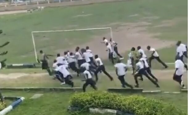 Students Of Military Secondary School Revolt Against Soldiers (Video)