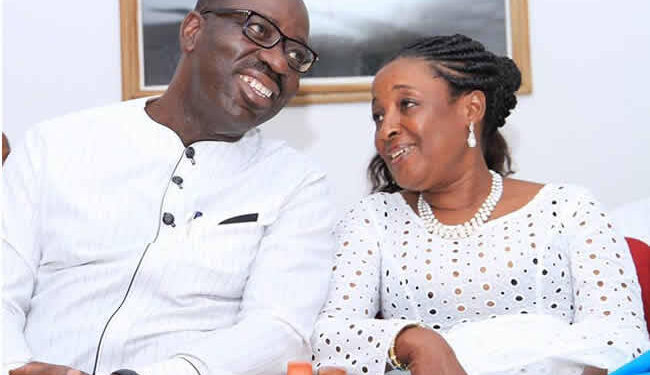 Nigerians Lambast Oshiomhole For Calling Edo Governor & Wife Childless