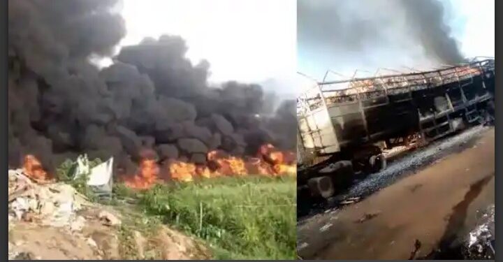 Tanker Explosion In Minna Leaves 30 Dead, 50 Cattle Burnt
