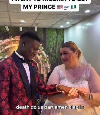‘I Went To Nigeria To Get My Prince’ – Plus-Sized Oyibo Lady Weds Nigerian Man