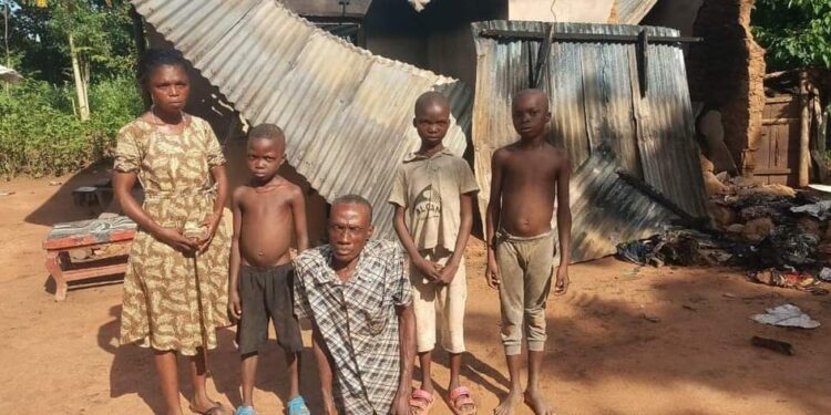 Physically Challenged Man Whose House Was Burnt To Ashes Receives Cash (Photos)