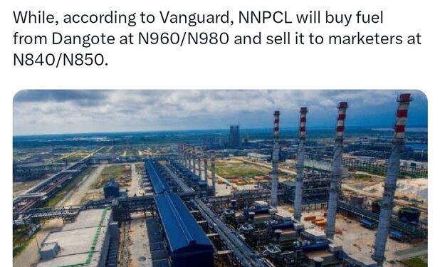 Dangote Refinery Sells Petrol To NNPC At ₦766/Litre – Punch
