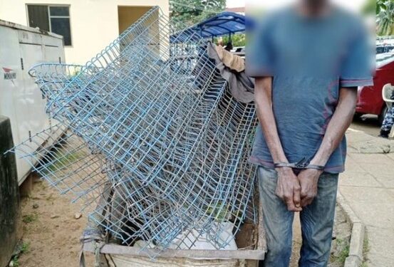 Police Arrest Man For Vandalising Government Wire Mesh In Lagos