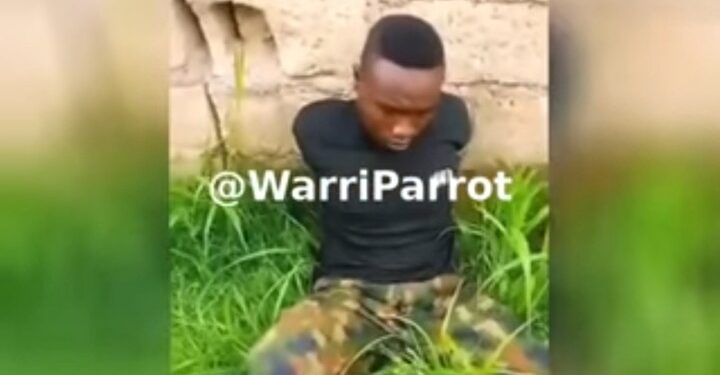 Nigerian Soldiers Disgrace Colleague For Stealing Ammunition (Video)