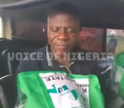 Man Caught In Bush Allegedly Thumb-Printing For APC During Kwara LG Election (Video)