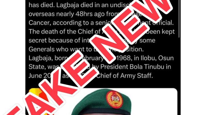 Chief Of Army Staff, Lagbaja Not Dead – Army
