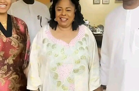 Mama Peace: Ex First Lady Visits Senator Ned Nwoko, Regina Daniels (Photos)
