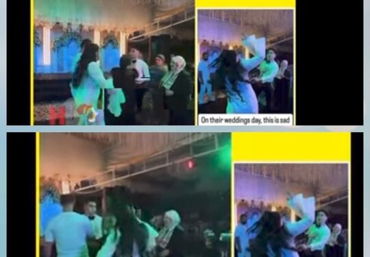Moment Fight Broke Out At A Wedding After Groom Assaulted The Bride (Video)