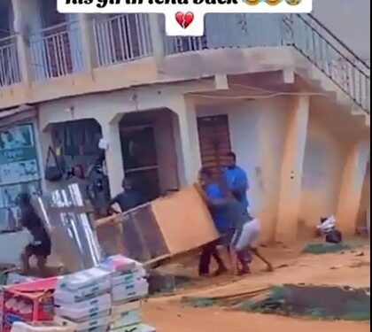Man Takes Back Business He Set Up For His Girlfriend After She Cheated (Photo, Video)