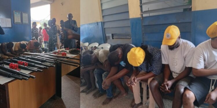 Police Parade 23 Suspected Cultists, Child Kidnappers In Edo (Photo)