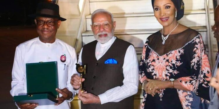 Wike Hands Over The Keys To FCT To The Indian Prime Minister