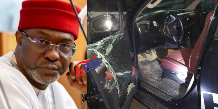 Gunmen Attack Hon. Ginger Onwusibe’s Convoy, Kill Policeman In Umuahia (Photos)