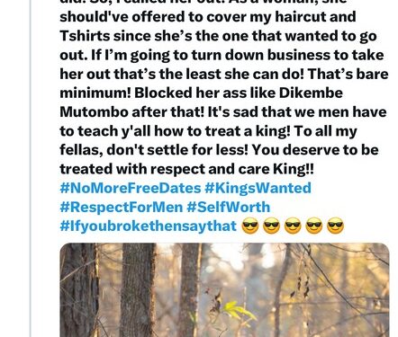 Man Cancels A Date Because She Wouldn’t Send Money For His Haircut (Photo)