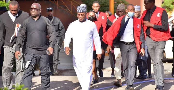 Yahaya Bello Controls Supporters As Judge Frowns At Court Room Crowd