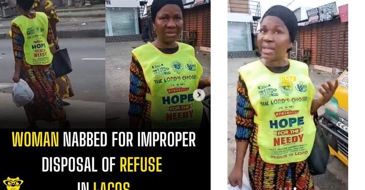 Chosen Woman Nabbed For Improper Disposal Of Refuse In Lagos (Video)
