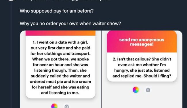 Man Calls Out Lady For Buying Food And Eating It Alone On First Date