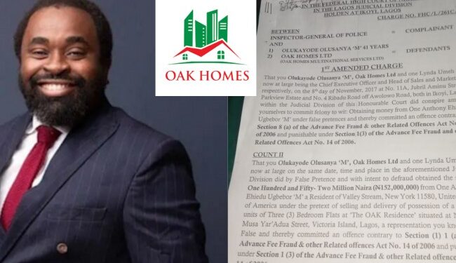 Lagos Property Developer & Oak Homes Face Trial Over Alleged ₦152 Million Fraud