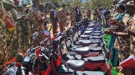 Army Presents Electric Motorcycles To Some Soldiers In Division 3