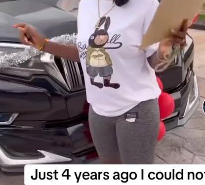 Nigerian Lady Gifts Her Husband An SUV For Setting Up A Business For Her (Video)