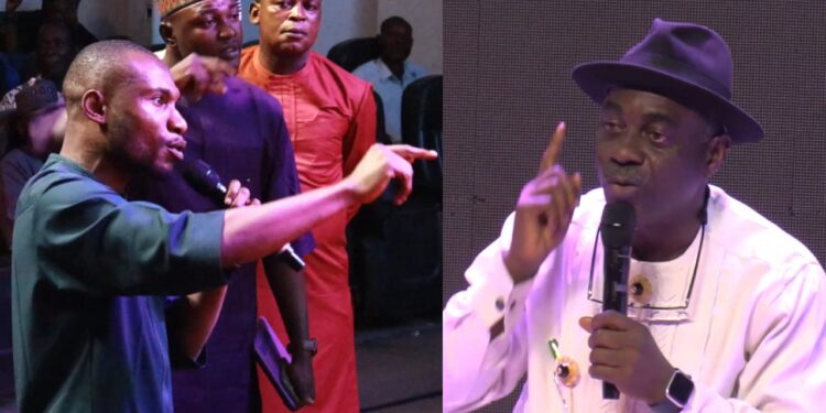 Drama As Youths Confront Bayelsa Lawmaker Who Has Spent 32 Years In Office (Video)