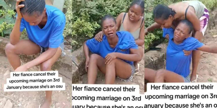 Lady In Tears As Fiancé Cancels Wedding After Discovering She’s An ‘Osu’ (Video)