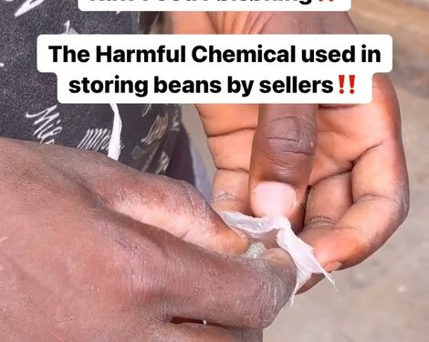Lady Raises Alarm Over Chemical Used In Beans Preservation (Photos, Video)