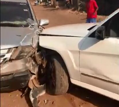 Man Cries As Police Wreck His 27 Million Naira GLK During Violent Chase (Photos)