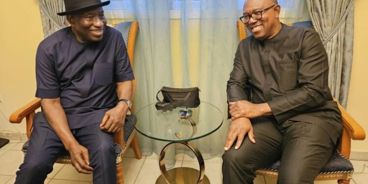 Peter Obi Pictured With Former President, Goodluck Jonathan