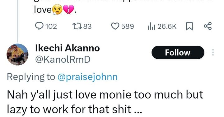 Woman Releases Messages She Got From A Man After He Called Her Out For Her Post