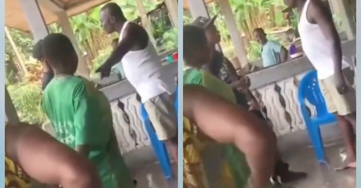 Nigerian Man Slaps His Daughter’s Boyfriend (Video)