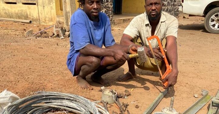 Ogun Police Arrest Two For Vandalising Government Cables, Iron Rods