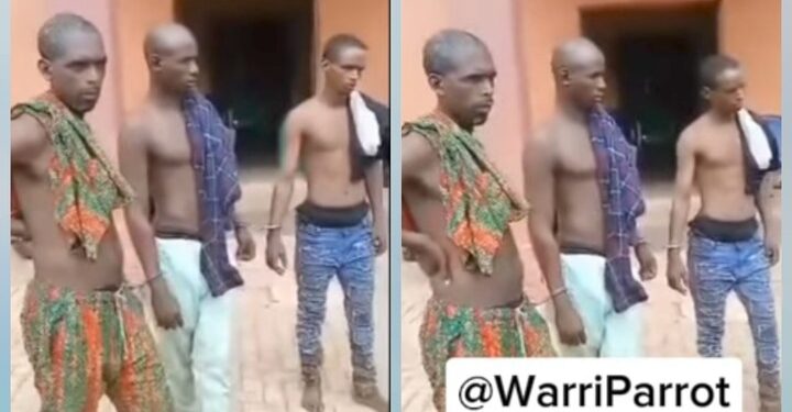 Enugu Vigilante Caught 3 Fulani Herdsmen After A Failed Kidnap Attempt (Video)