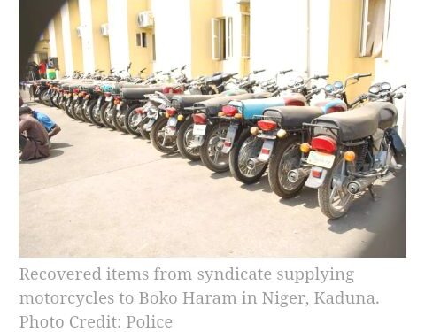 Syndicate Supplying Motorcycles To Boko Haram In Niger, Kaduna Busted