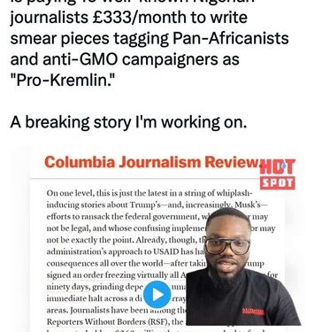David Hundeyin Accuses 10 Nigerian Journalists Of Benefiting From USAID (Full List)