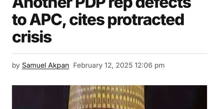 Another PDP Rep Defects To APC, Cites Protracted Crisis