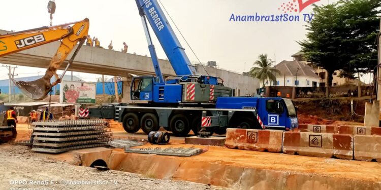 Arroma Overpass Bridge Being Constructed By Governor Soludo In Awka (Photos)