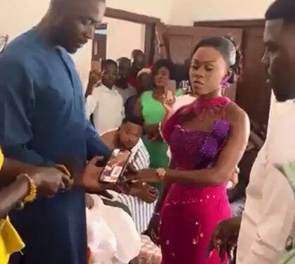 Ghanaian Man Marries Longtime Girlfriend Via Video Call (Photo)