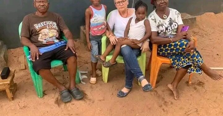 Young Nigerian Man Presents His Old Oyinbo Wife To His Parents (Photos)