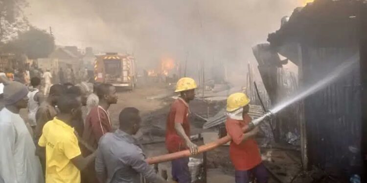 Kara Market, Sokoto Fire Burns Shops, Grains To Ashes
