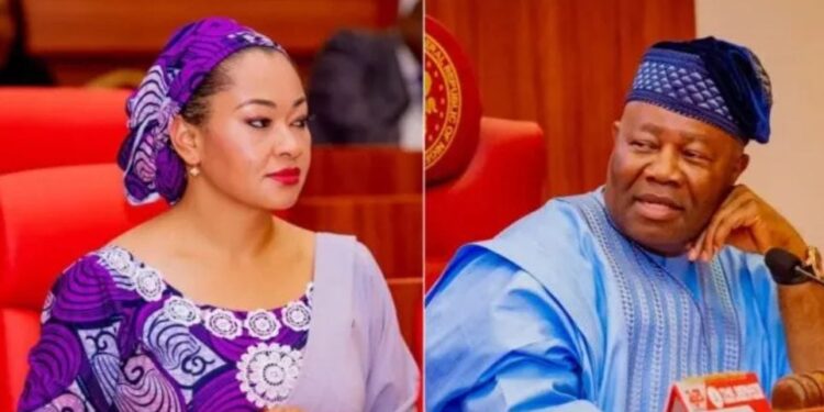 Natasha Akpoti Refuses To Stand Up As Akpabio Enters, Chief Whip Cautions Her